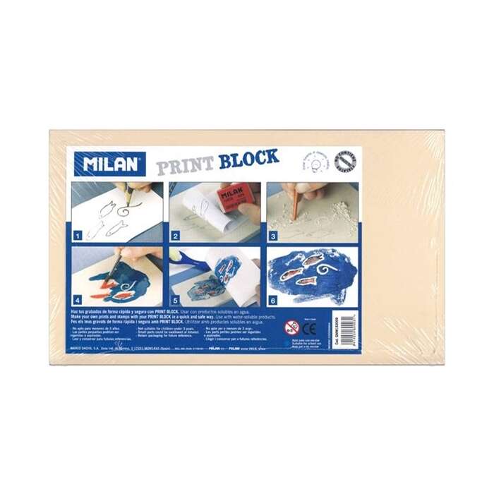 Milan لوحة طباعة تشكيل مطاط ميلان 28×17 سم