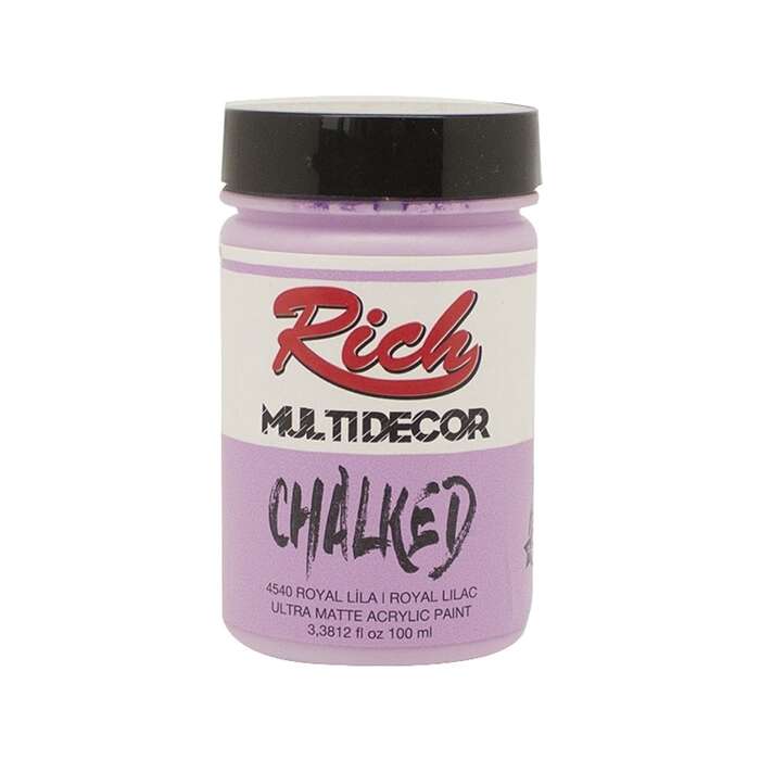 Rich طلاء طباشير غني متعدد الديكورات 100 Cc Royal Lilac 4540 (يعطي ملمسًا مخمليًا)