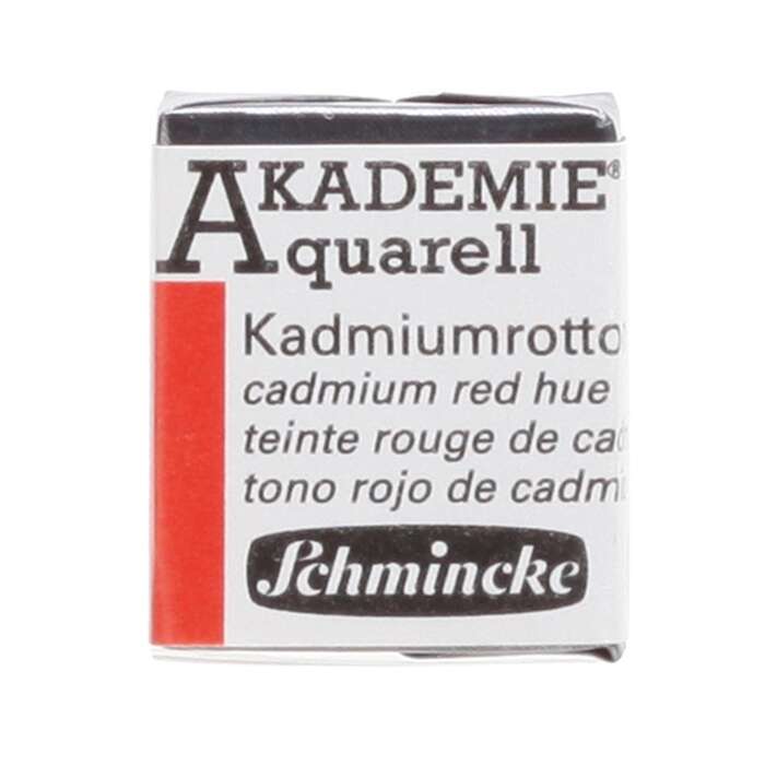 Schmincke Akademie نصف قرص بألوان مائية كادميوم أحمر