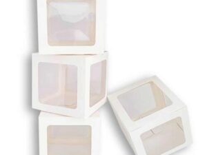 Şeffaf Kutu Beyaz 25 Cm