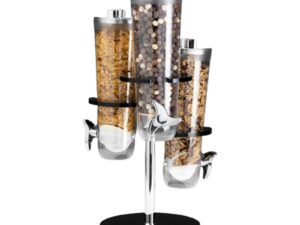 Zicco أداة دوارة لرقائق الذرة بحامل أكريليك من زيكو Zcp-842، 3 قطع، 26x26x54 سم