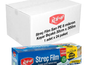 رول أب أصفر بي ستريتش فيلم 30 سم × 300 م 8 ميكرون